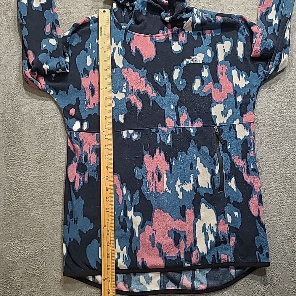 The North Face Glacier Pullover Fleece Hoodie Blue/Pink Abstract Print S P - Picture 12 of 16